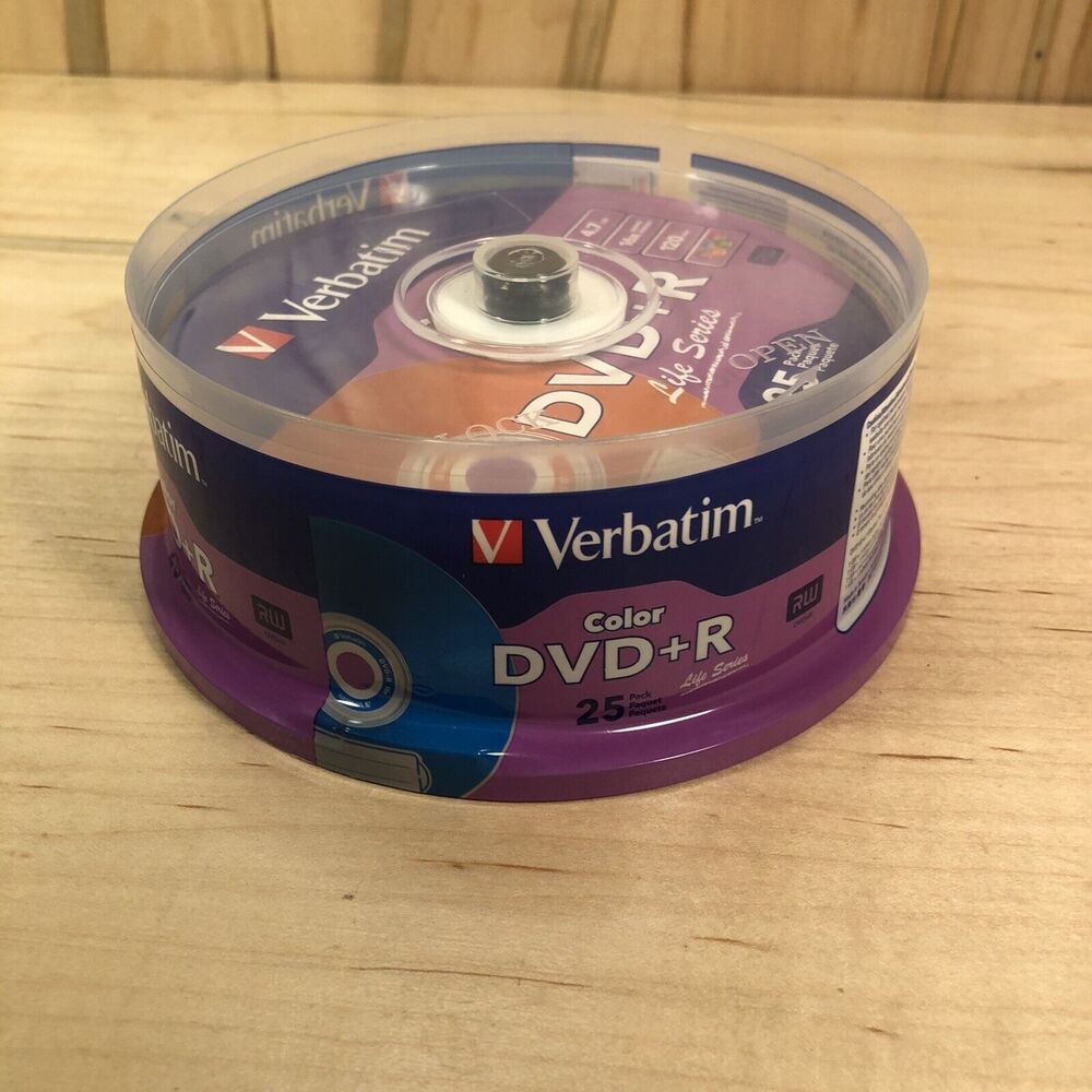 Verbatim - Life Series, 16x DVD+R Discs (25-Pack) - Colors,Sealed Package120 min
